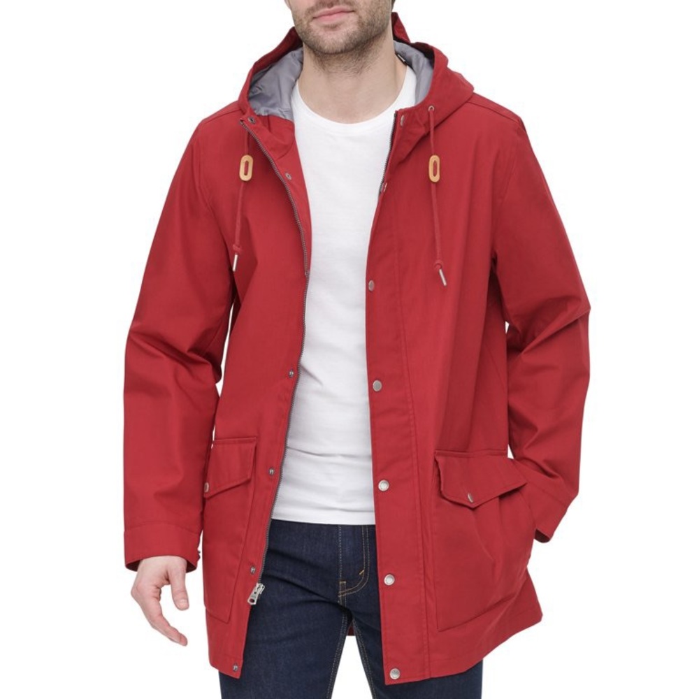 Levi's Men's Coated Cotton Nylon Midlength Fishtail Parka